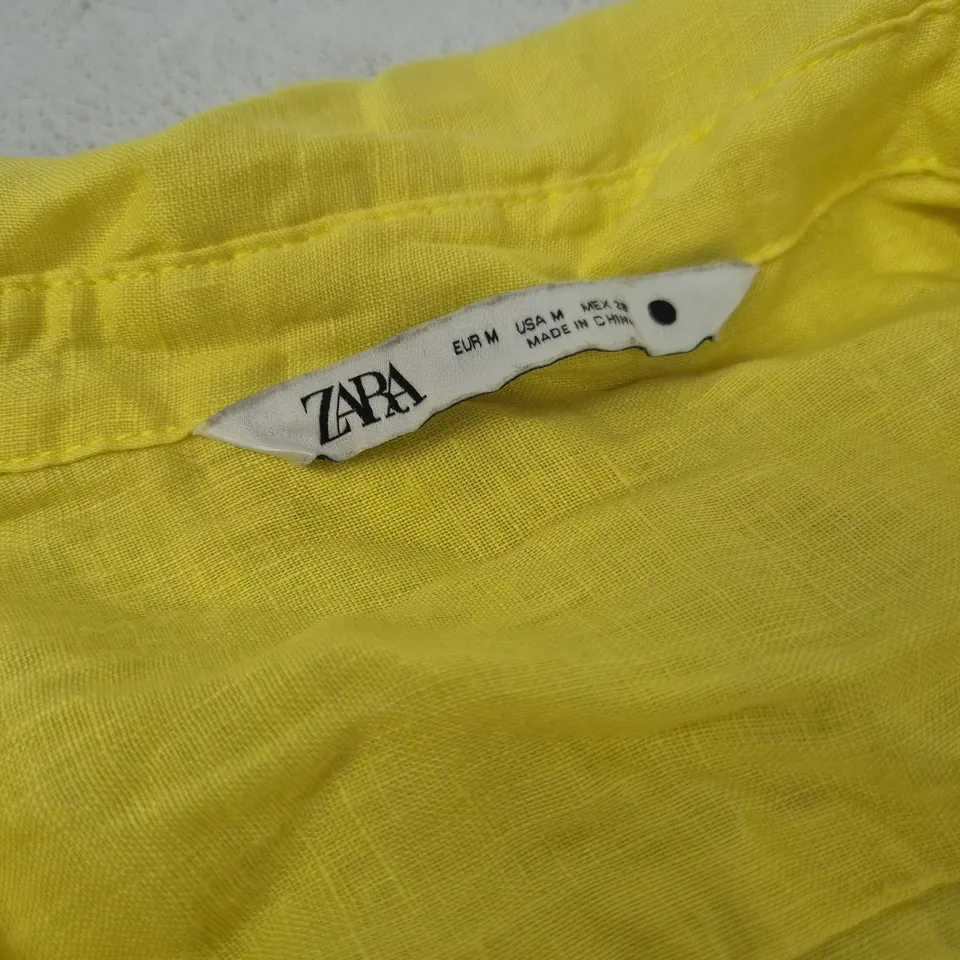 ZARA YELLOW SHIRT EU M / USA M (MEX 28) MADE IN CHINA