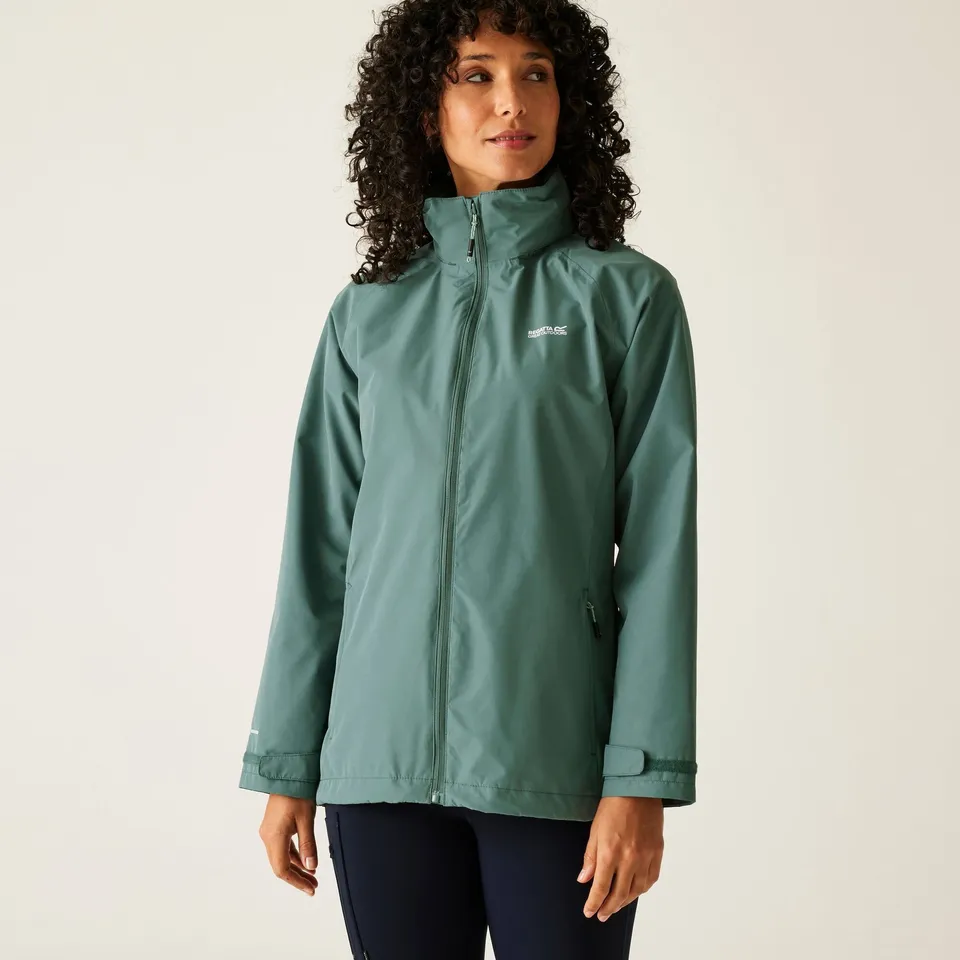 BRAND NEW REGATTA WOMEN'S DAYSHA II WATERPROOF JACKET IN GREEN - 8