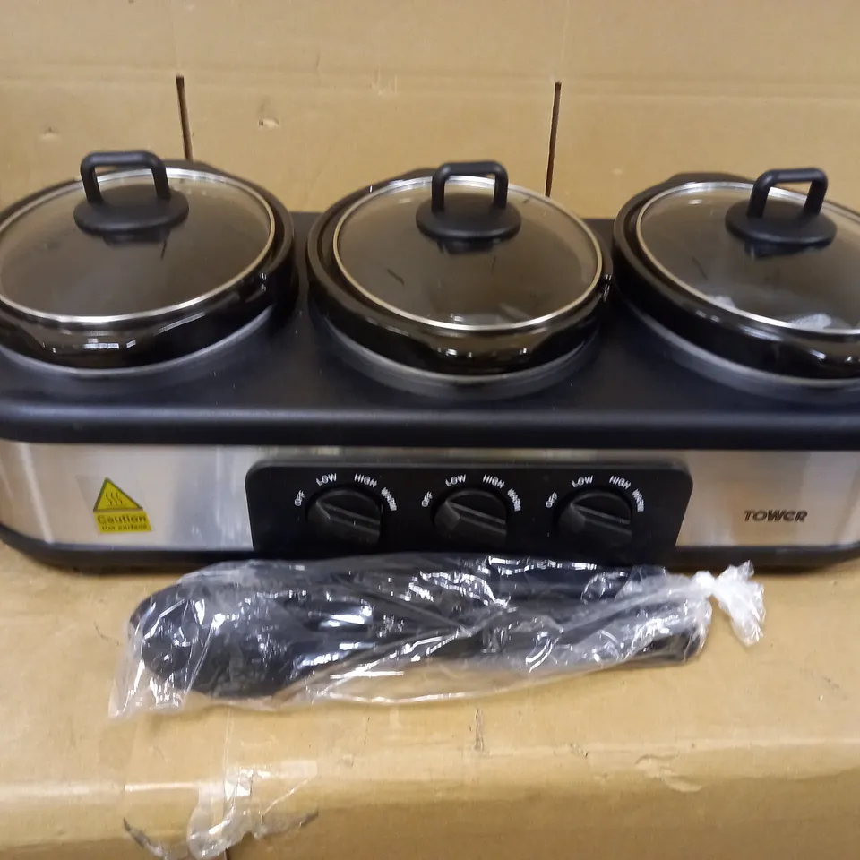TOWER THREE POT SLOW COOKER