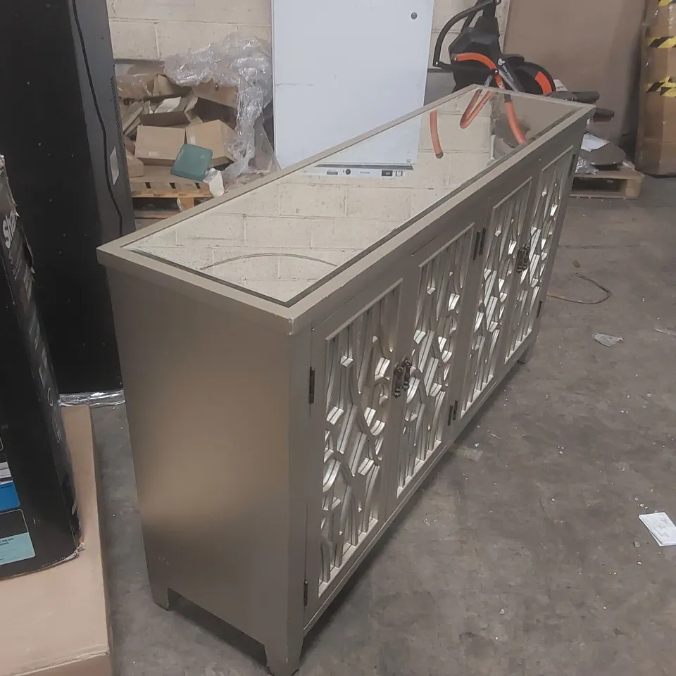 GALLO 4 DOORS MIRRORED LONG SIDEBOARD