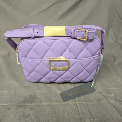 RUTH LANGSFORD CROSS BODY BAG IN PURPLE 