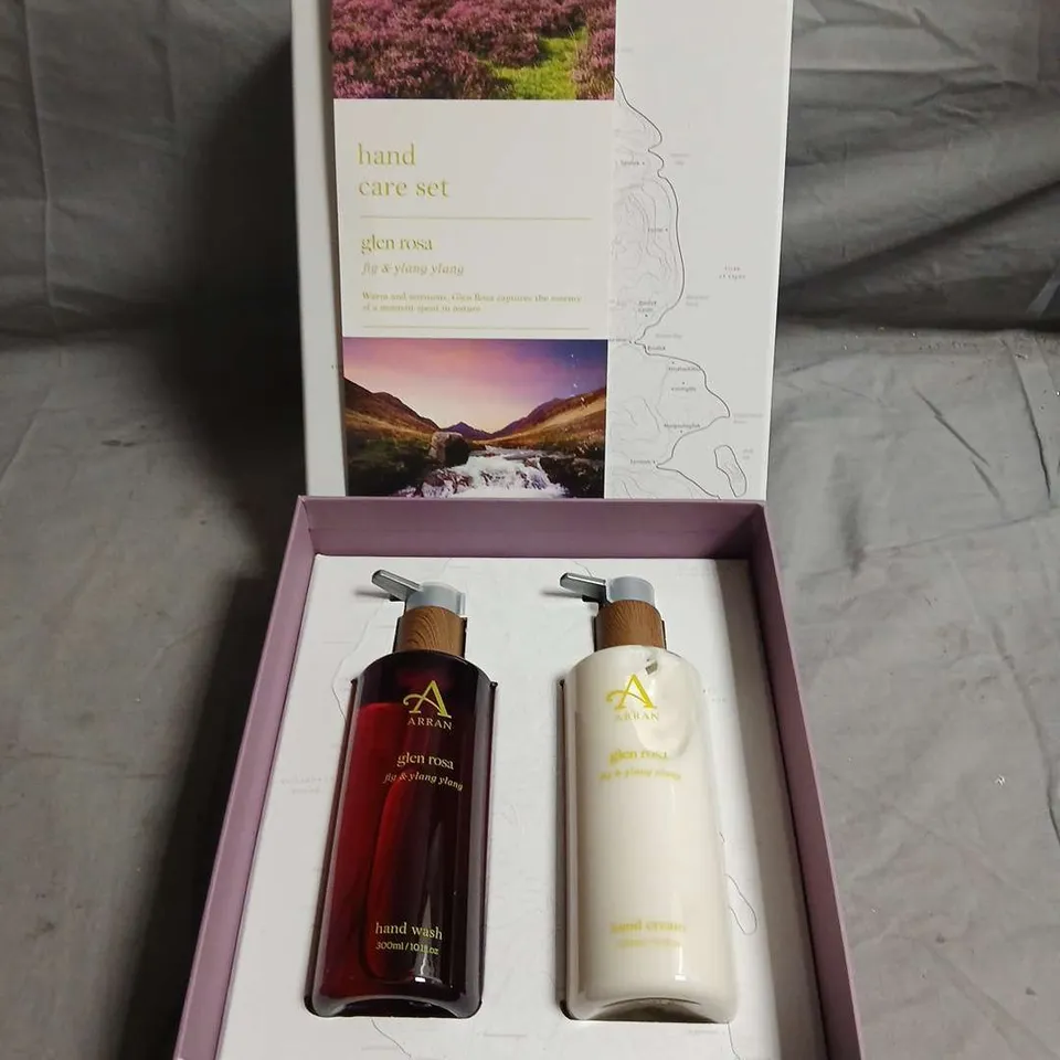 ARRAN HAND CARE SET – GLEN ROSA HAND WASH & HAND CREAM 2X300ML