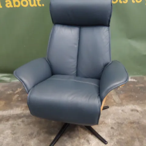 QUALITY BRITISH DESIGNER G PLAN OSLO POWER RECLINING CHAIR CAMBRIDGE NAVY LEATHER 