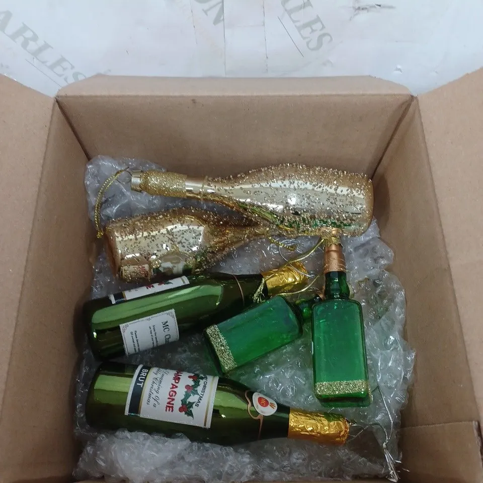 LOT OF 6 CHRISTMAS TIPPLE HANGING DECORATIONS