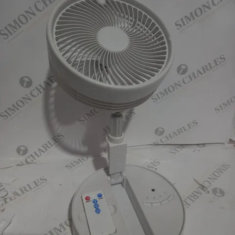 BELL & HOWELL OSCILLATING FOLDING RECHARGEABLE FAN, WHITE
