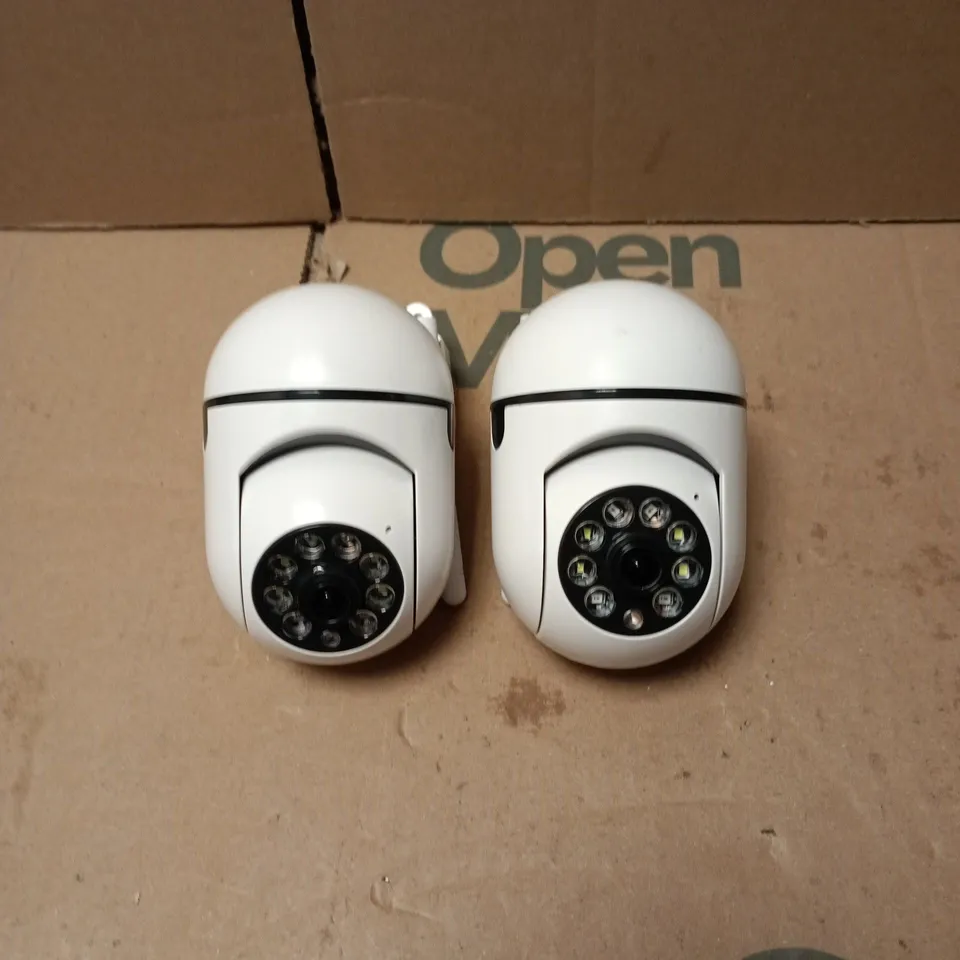 WIRELESS NETWORK CAMERAS – WHITE DOME (SET OF 2)