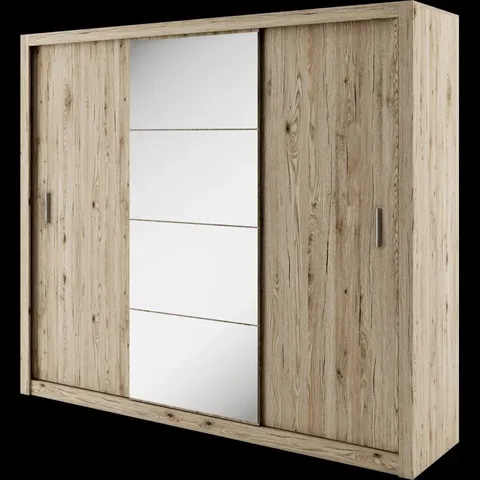 BOXED TERWILLIGER 3 DOOR MANUFACTURED WOOD WARDROBE (5 BOXES)