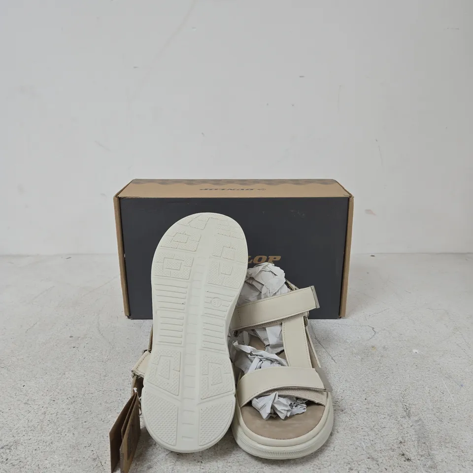DUNLOP WOMEN’S BEIGE STRAPPY SANDALS – BOXED EU SIZE 37