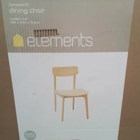 BOXED FARNSWORTH DINING CHAIR -MODERN OAK-