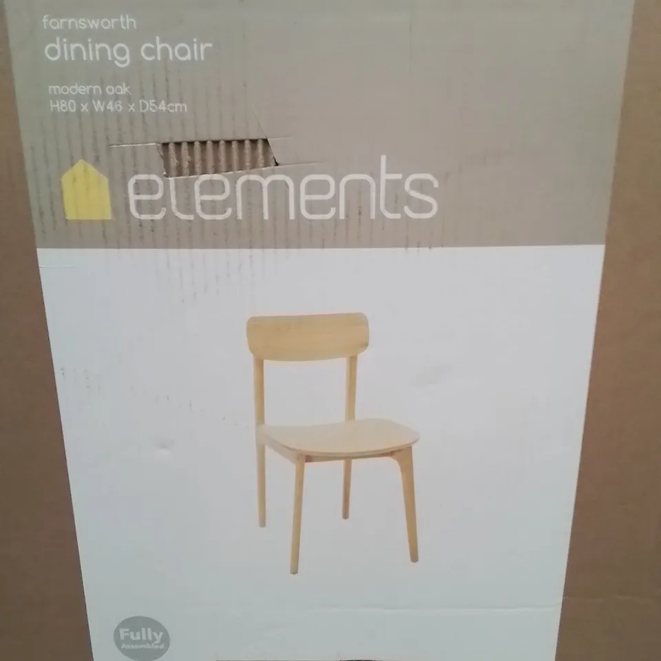 BOXED FARNSWORTH DINING CHAIR -MODERN OAK-