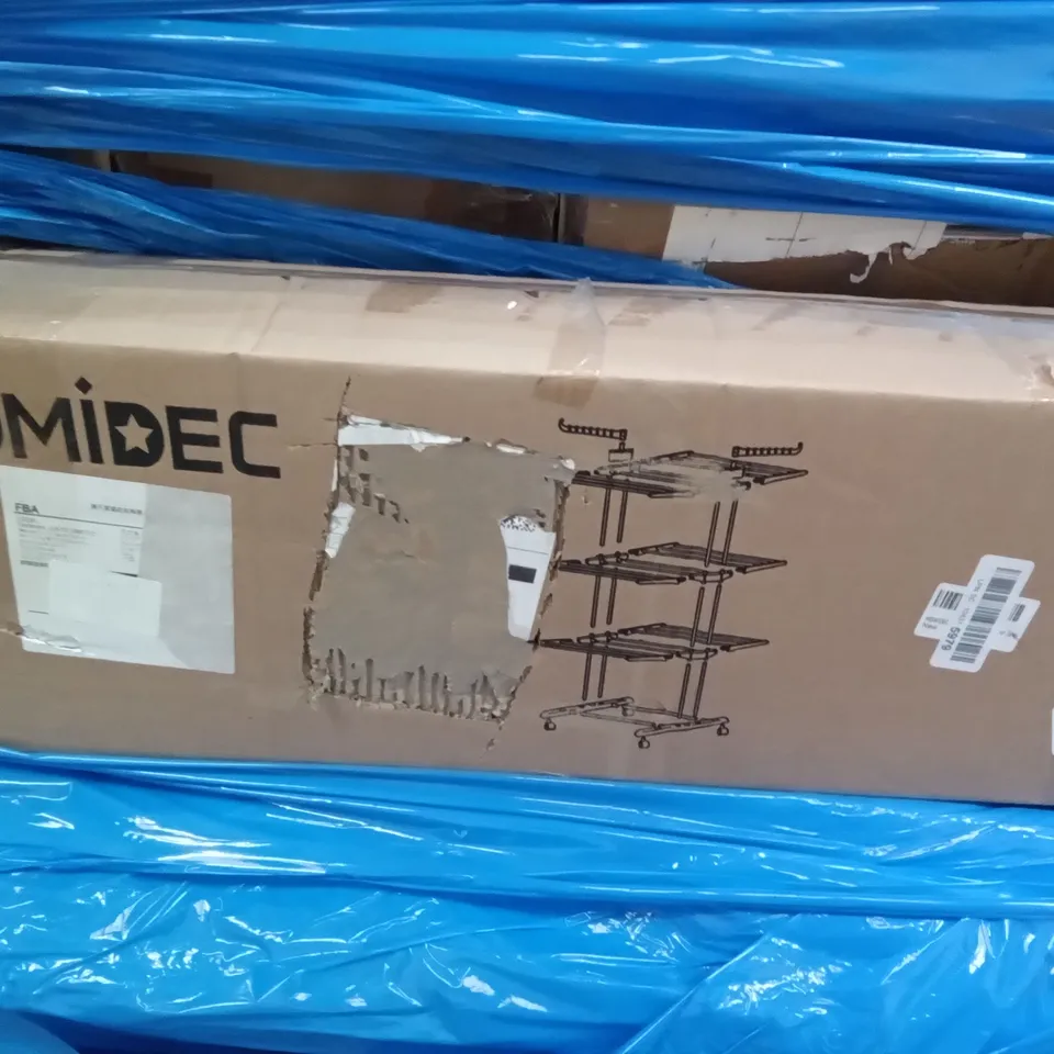 PALLET OF ASSORTED ITEMS INCLUDING AIR COOLERS, XPOWER AIR CIRCULATOR, HOMIDEC DRYING RACK, TIKKLE