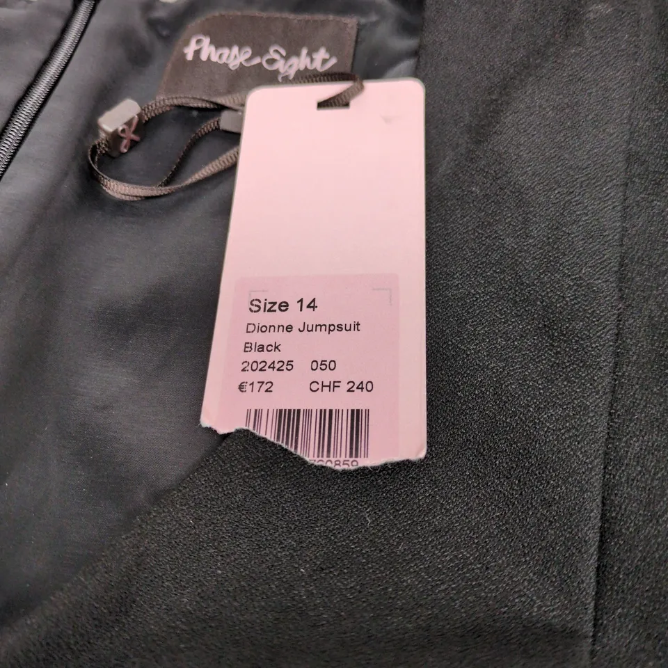 PHASE EIGHT DIONNE JUMPSUIT BLACK SIZE 14 WITH TAGS