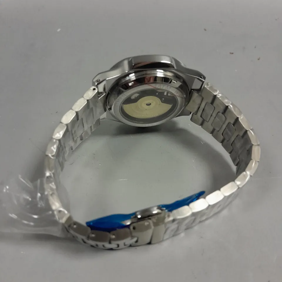 MENS VONLANTHEN AUTOMATIC WATCH – SKELETON DIAL – STAINLESS STEEL STRAP – GLASS EXHIBITION BACK CASE