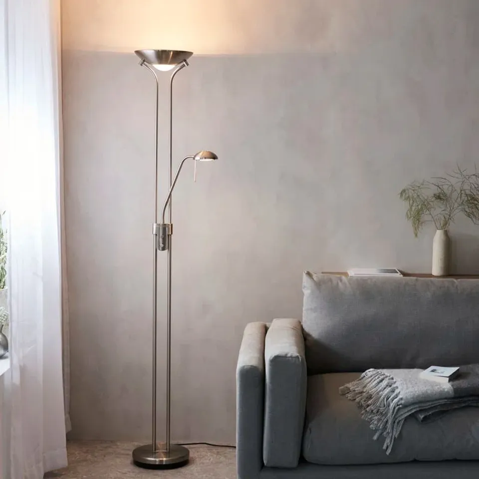 BOXED CHARLIE 180cm UPLIGHTER FLOOR LAMP (1 BOX)