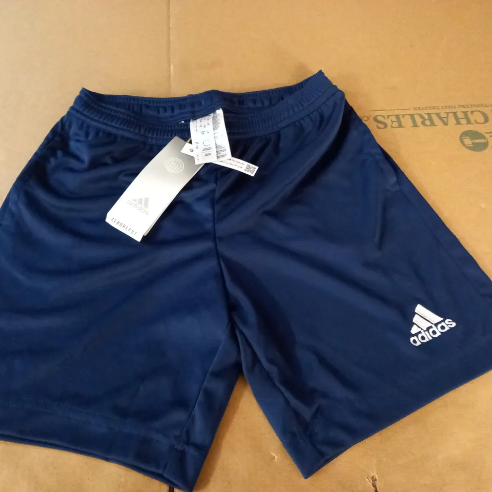 ADIDAS NAVY SHORTS - UK 9/10 YRS
