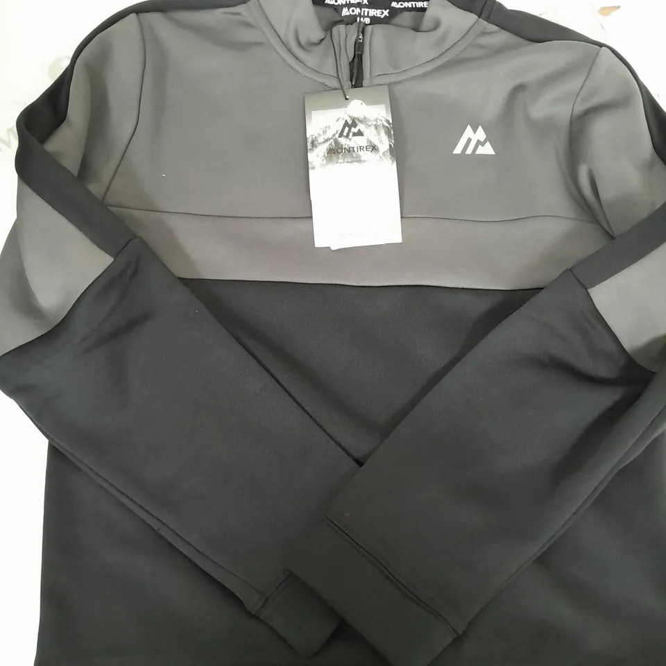 MONTREX GREY & BLACK QUARTER ZIP - MEDIUM BOYS 