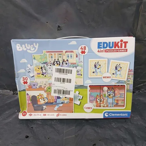 BOXED CLEMENTONI EDUKIT 4 N 1 BLUEY JIGSAW PUZZLE SET