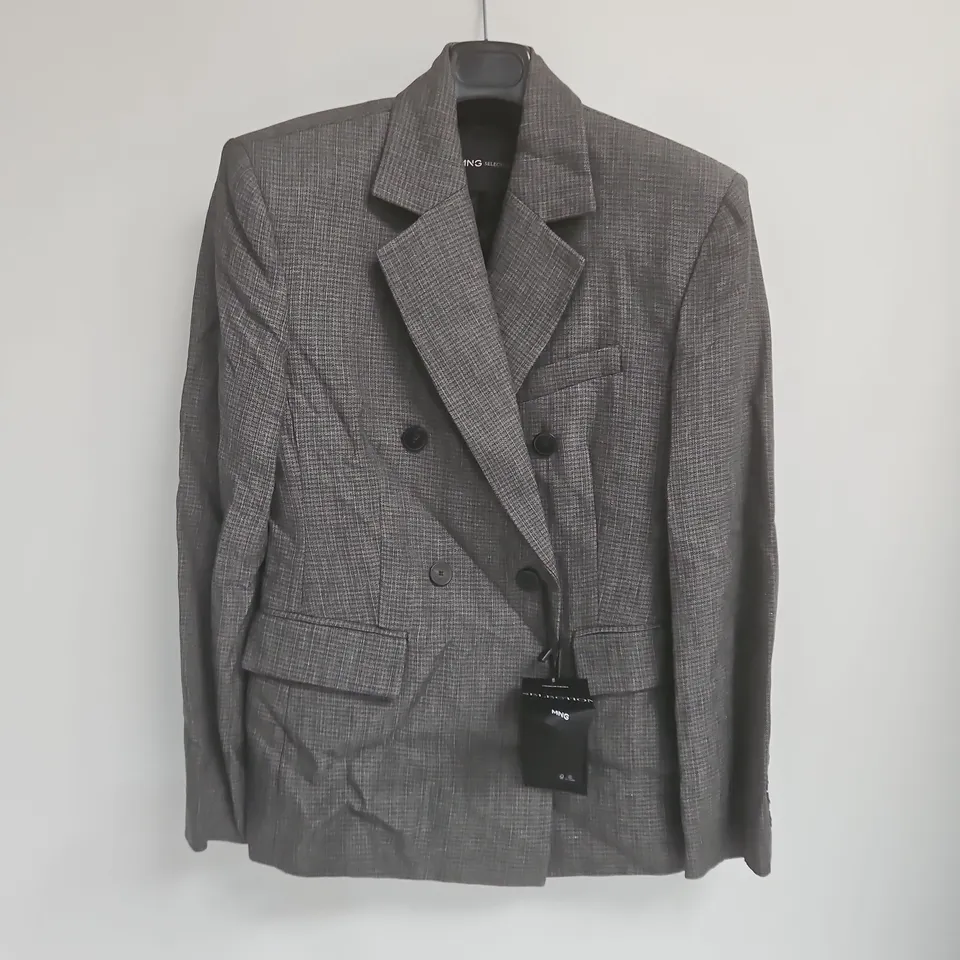 MNG SELECTION DOUBLE BREASTED JACKET IN GREY - EU M
