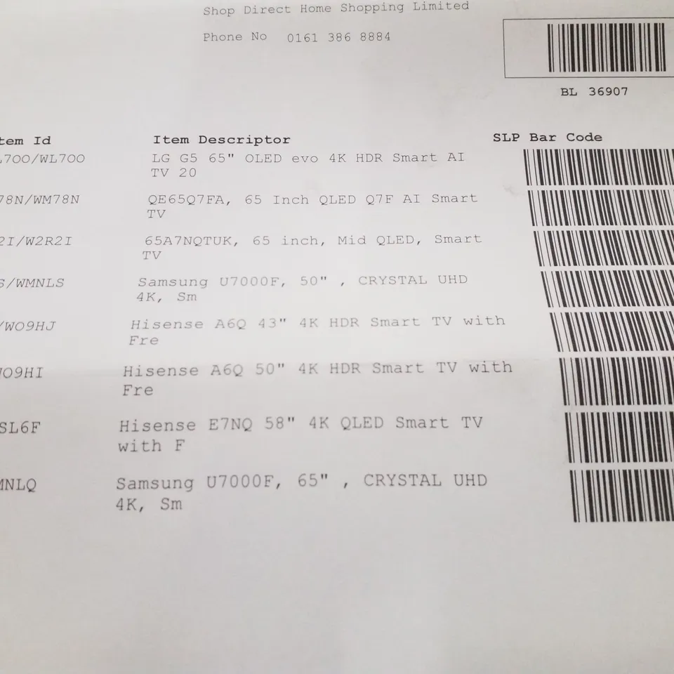 PALLET CONTAINING 8 DAMAGED TVS