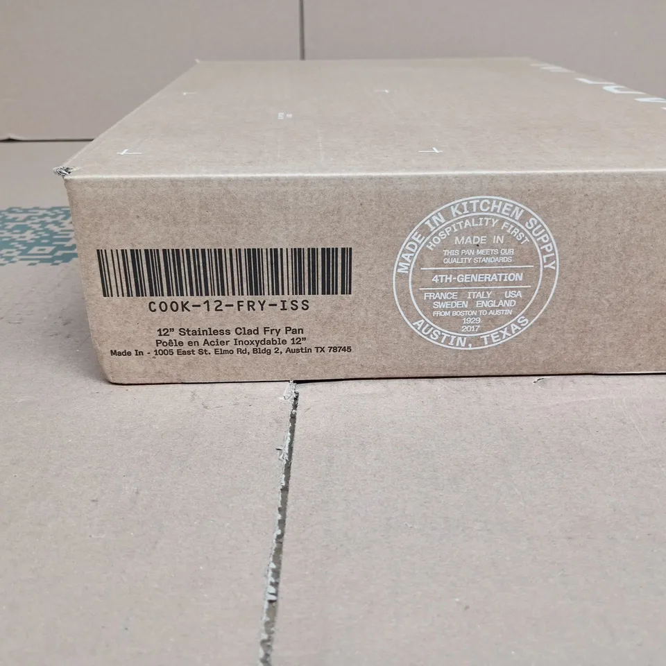 MADE IN COOKWARE 12" STAINLESS CLAD FRY PAN BOXED