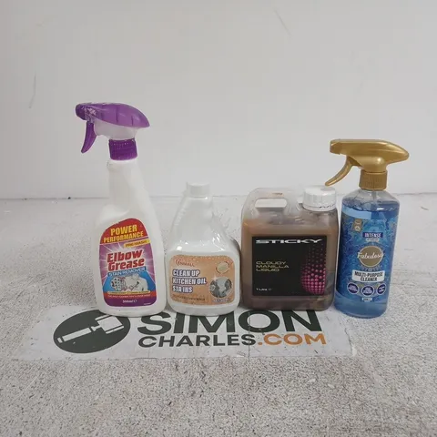 TOTE OF APPROXIMATELY 7 ASSORTED ITEMS TO INCLUDE FABULOSA, STICKY, ELBOW GREASE ETC