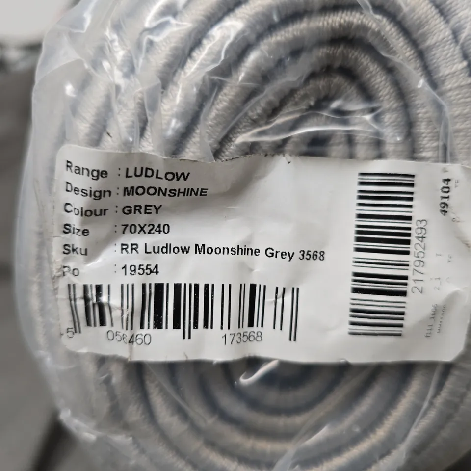 LUDLOW MOONSHINE GREY RUG RUNNER – 70 X 240 CM