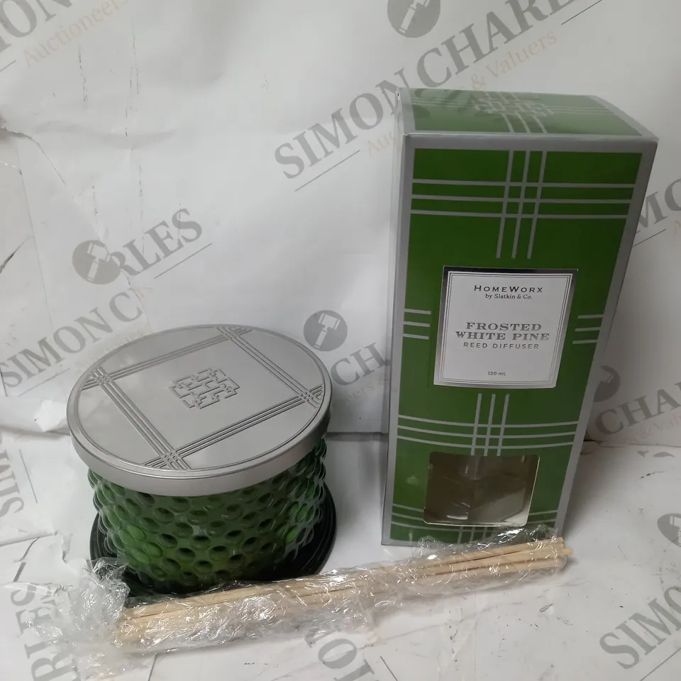 HOMEWORX BY HARRY SLATKIN & CO. 3 WICK CANDLE & REED DIFFUSER SET