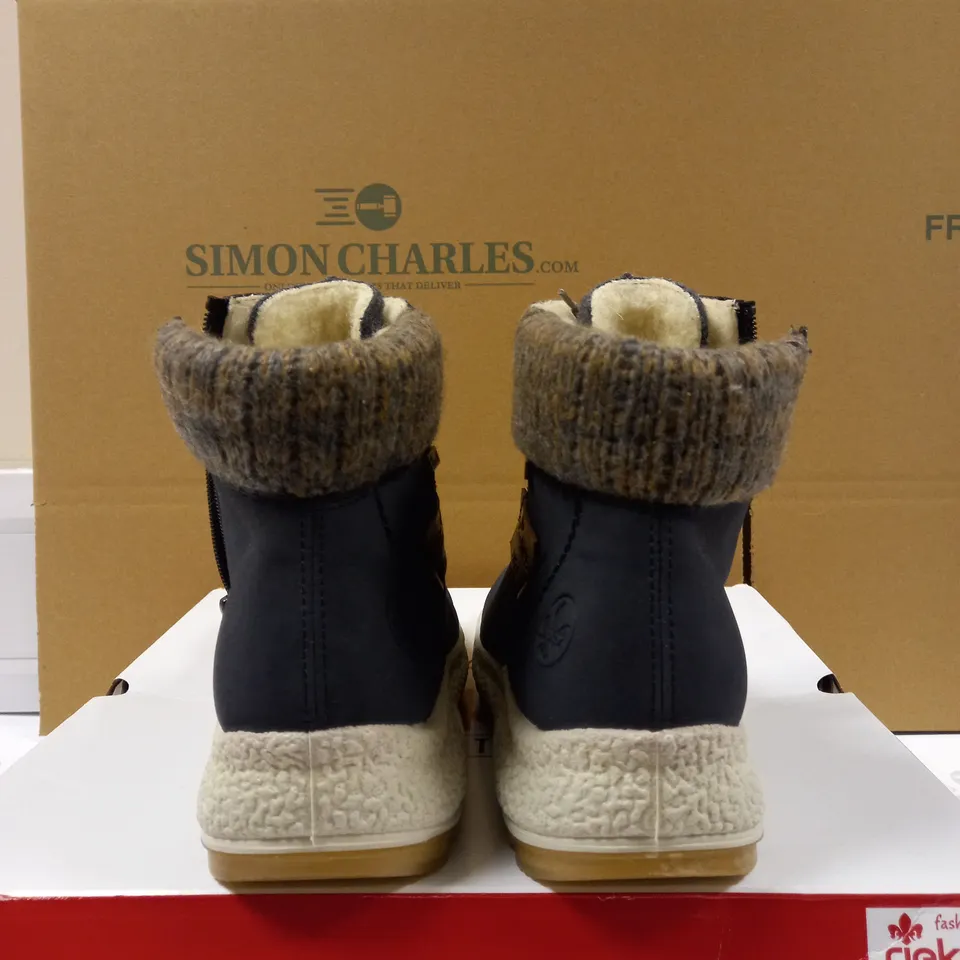 RIEKER LACE BOOT NAVY SIZE 7 1/2