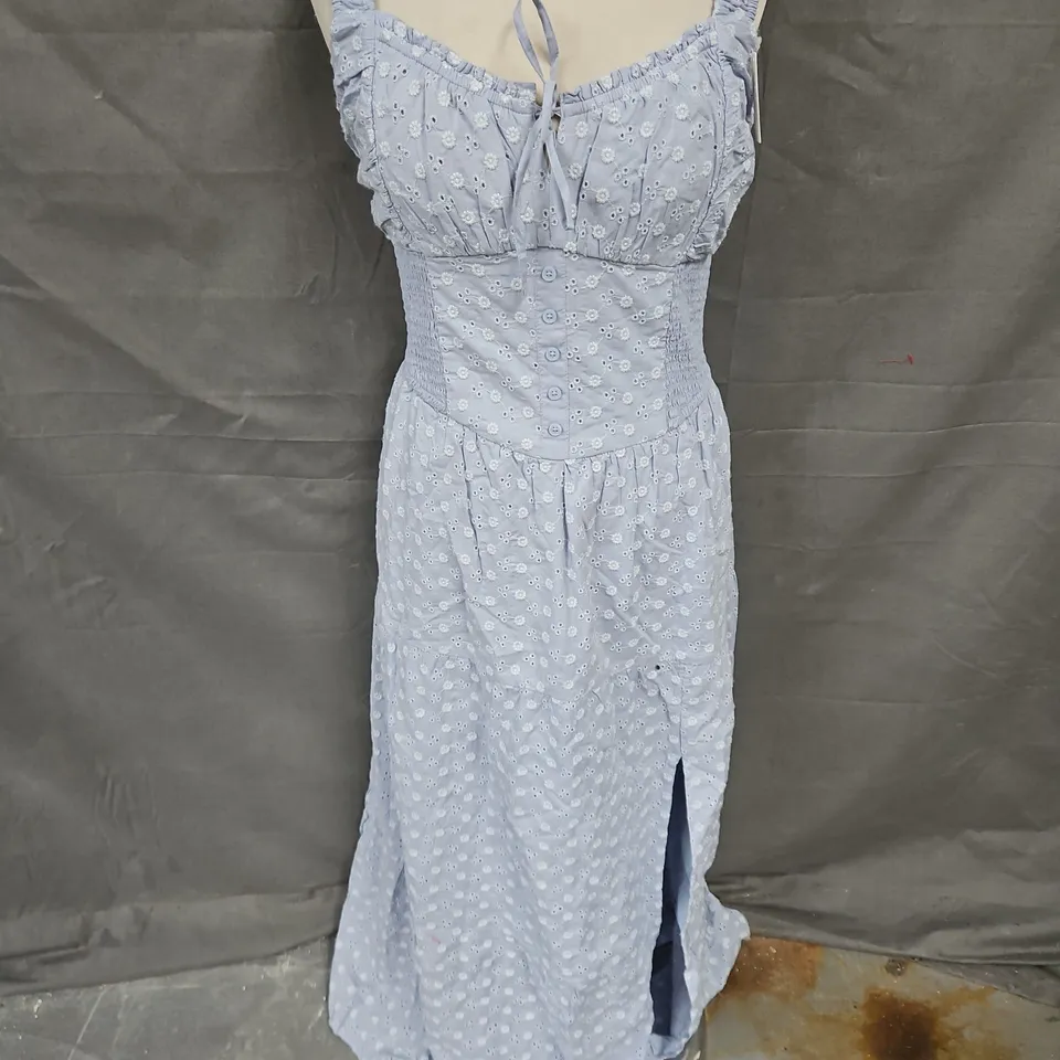 HOLLISTER MIDI DRESS IN BLUE SIZE M