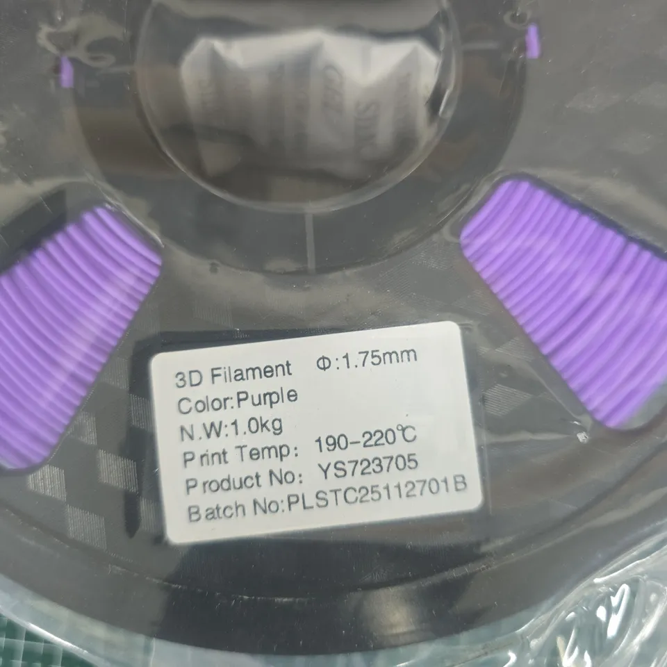3D PRINTER FILAMENT SPOOL – PURPLE, 1.0 KG, 1.75 MM