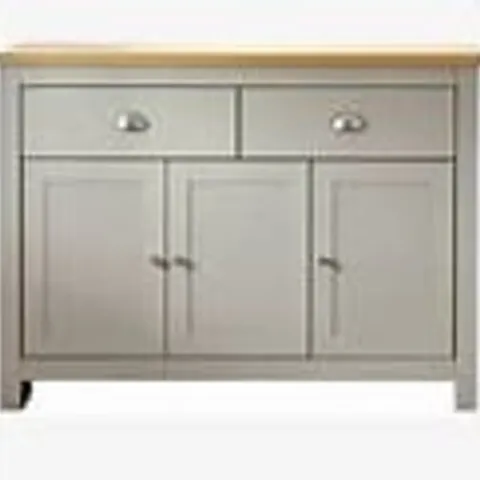 BOXED GFW LANCASTER 3 DOOR 2 DRAWER GREY LARGE SIDEBOARD (2 BOXES)
