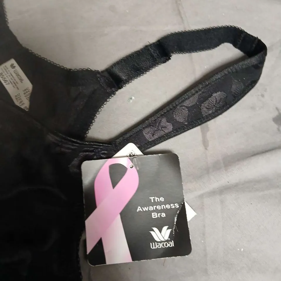 WACOAL THE AWARENESS BRA – UK 38C, BLACK LACE