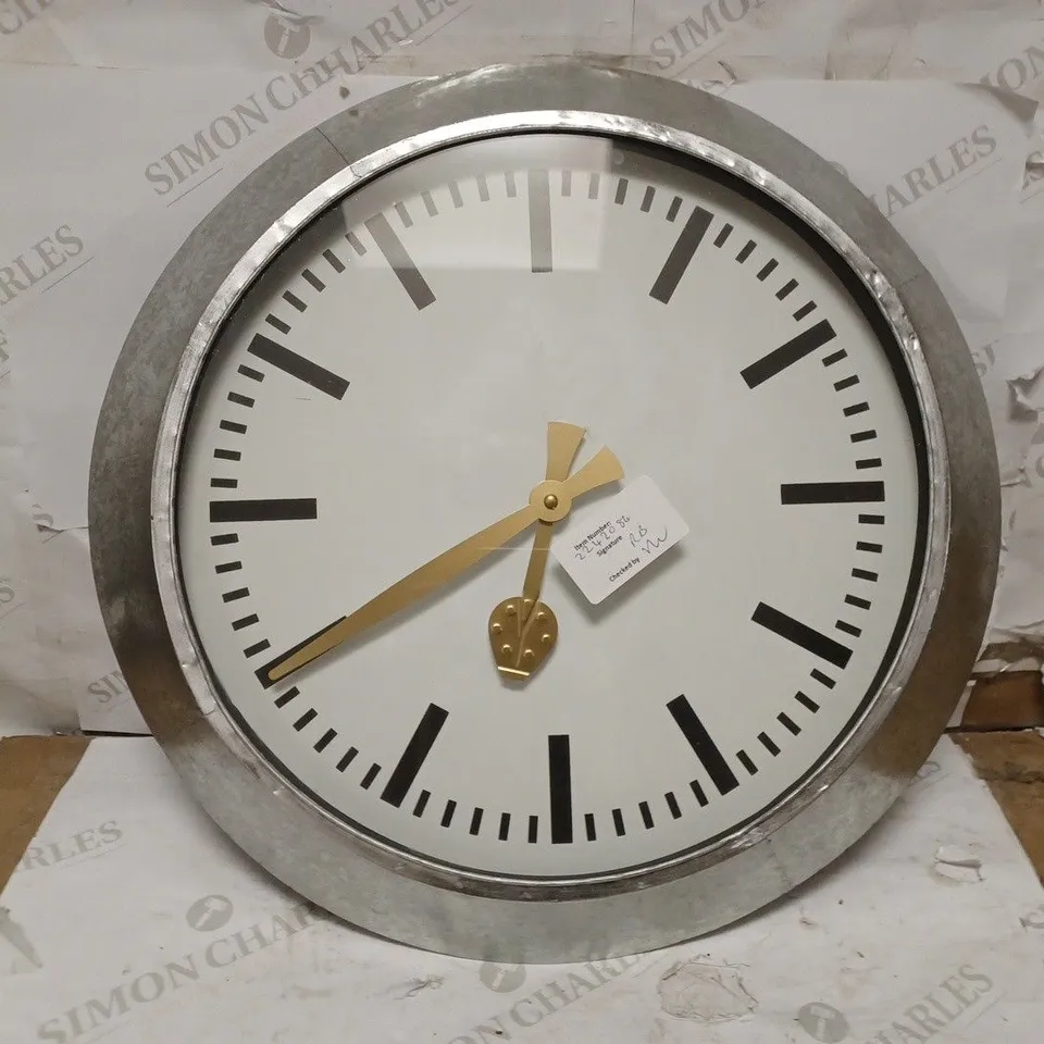 GALVANISED METAL CLOCK