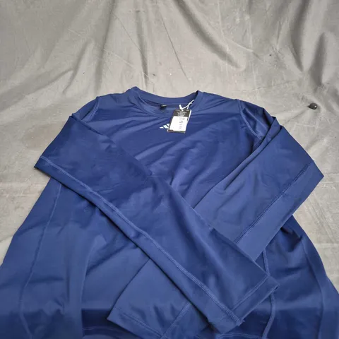 ADIDAS BLUE LONG-SLEEVE TRAINING TOP β UK LARGE