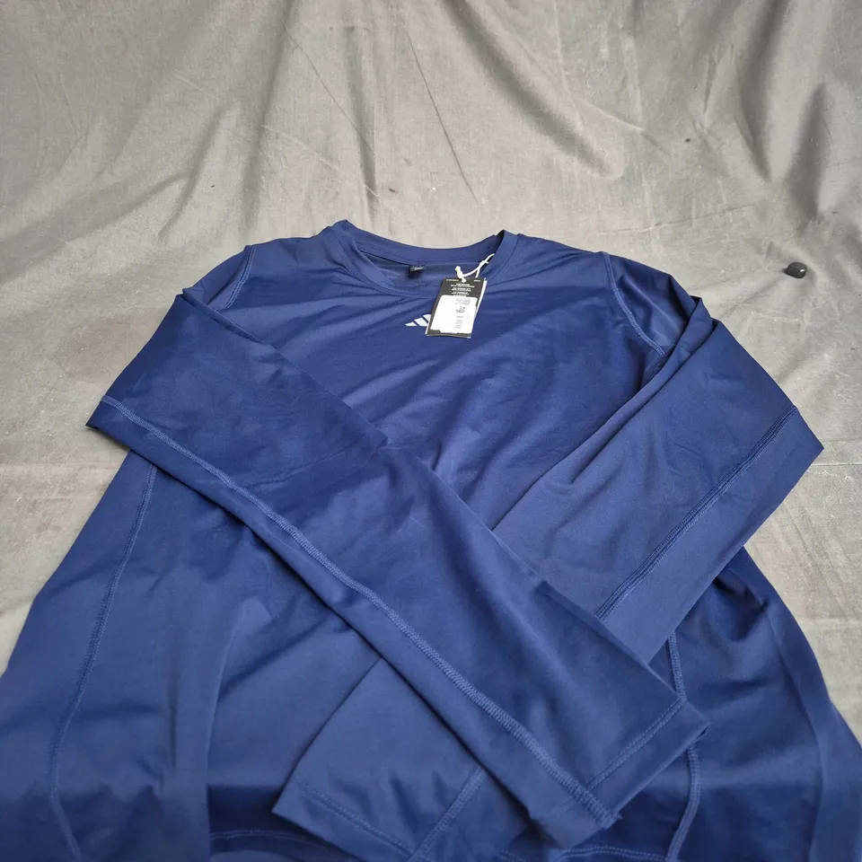 ADIDAS BLUE LONG-SLEEVE TRAINING TOP – UK LARGE