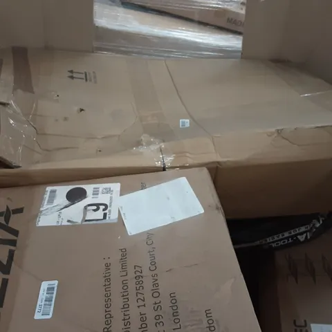 PALLET OF ASSORTED PRODUCTS TO INCLUDE BAGZZIZ, HOMIDEC CLOTHES RACK, OLYMPIA-TOOLS