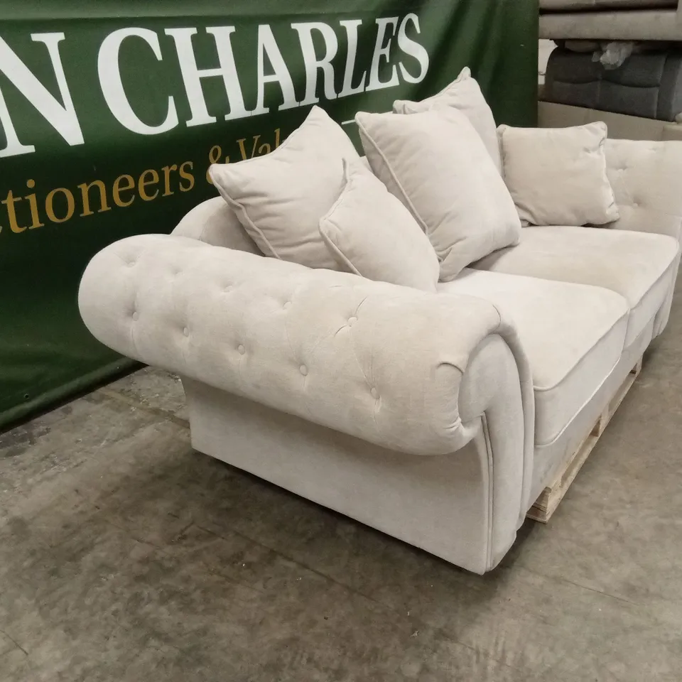 WINDSOR 2 SEATER FABRIC SCATTER BACK SOFA - NATURAL RRP £899