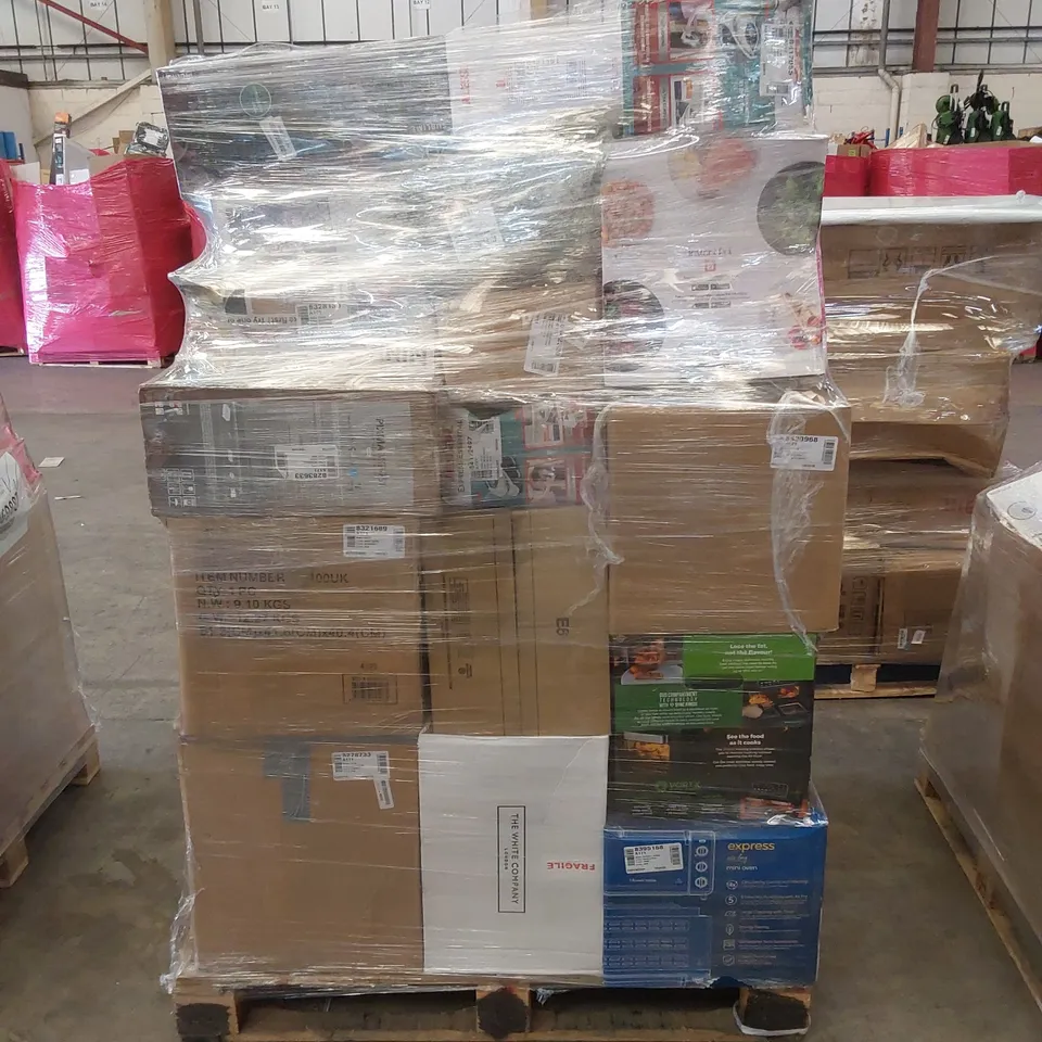 PALLET OF APPROXIMATELY 34 UNPROCESSED RAW RETURN HOUSEHOLD AND ELECTRICAL GOODS TO INCLUDE;