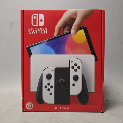 BOXED NINTENDO SWITCH OLED GAMING CONSOLE WHITE