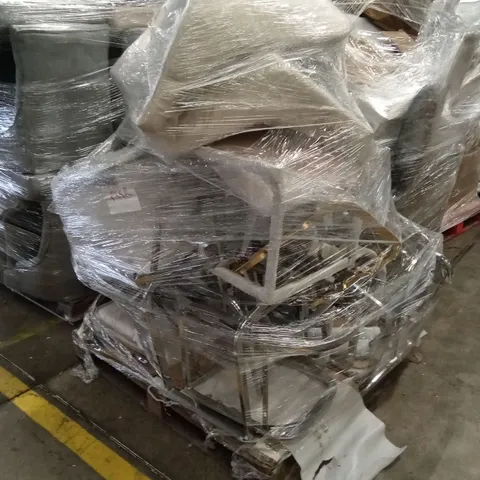 PALLET OF ASSORTED DESIGNER CHAIR PARTS AND PIECES 