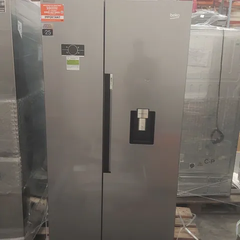 BEKO PRO HARVESTFRESH ASD2442VPS AMERICAN-STYLE FRIDGE FREEZER - STAINLESS STEEL
