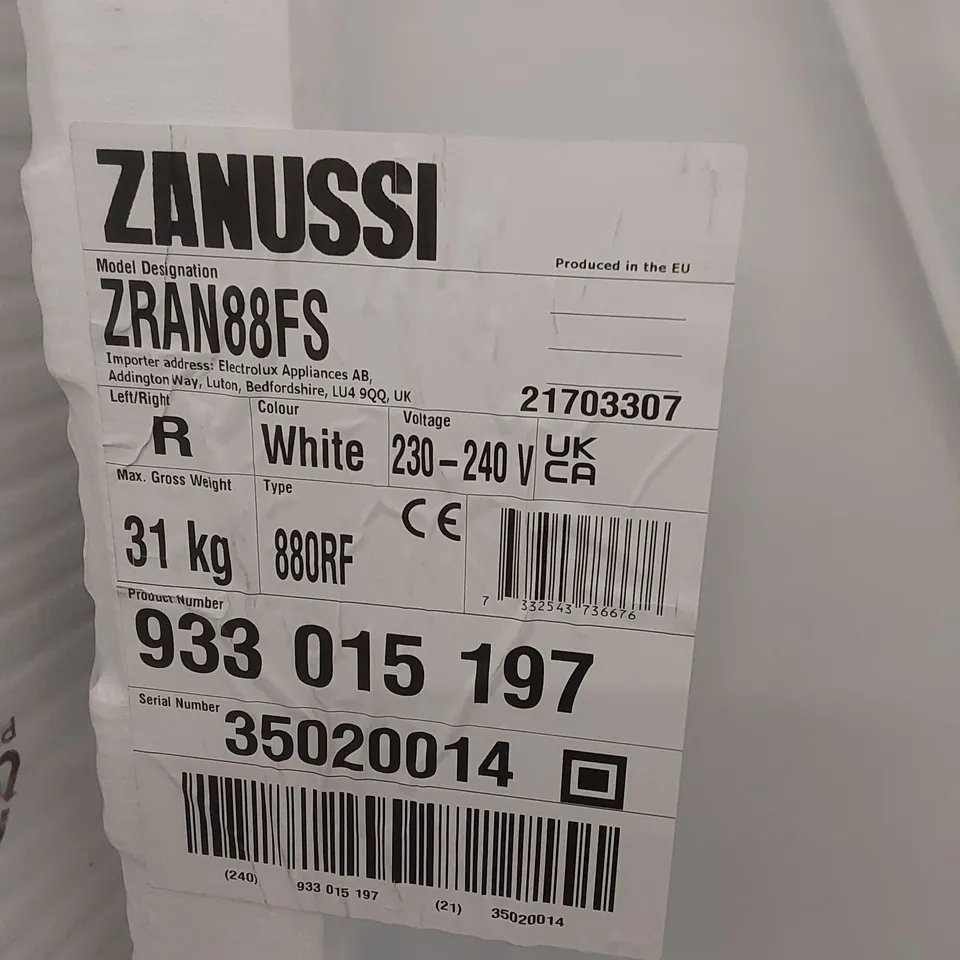  ZANUSSI ZRAN88FS INTEGRATED UPRIGHT FRIDGE 