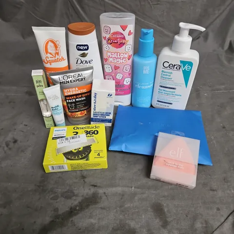 APPROXIMATELY 20 ASSORTED HEALTH & BEAUTY PRODUCTS TO INCLUDE - PIXI BROW TAMER - GIVE ME HYALURONIC CLEANSER - CERAVE BLEMISH CONTROL CLEANSER - ETC