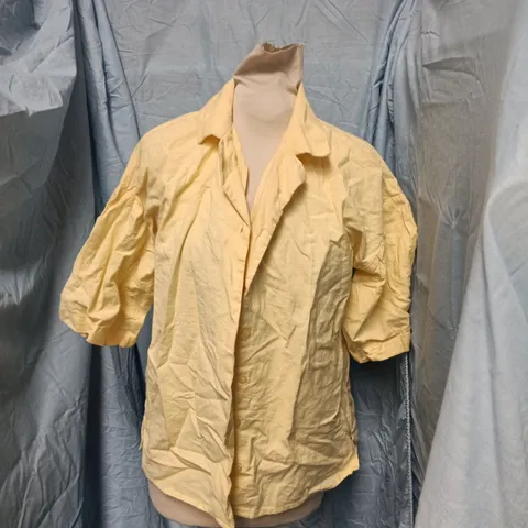 NATIVE YOUTH BEIGE SHIRT WITH LARGE SUNFLOWER BACK PRINT – XS