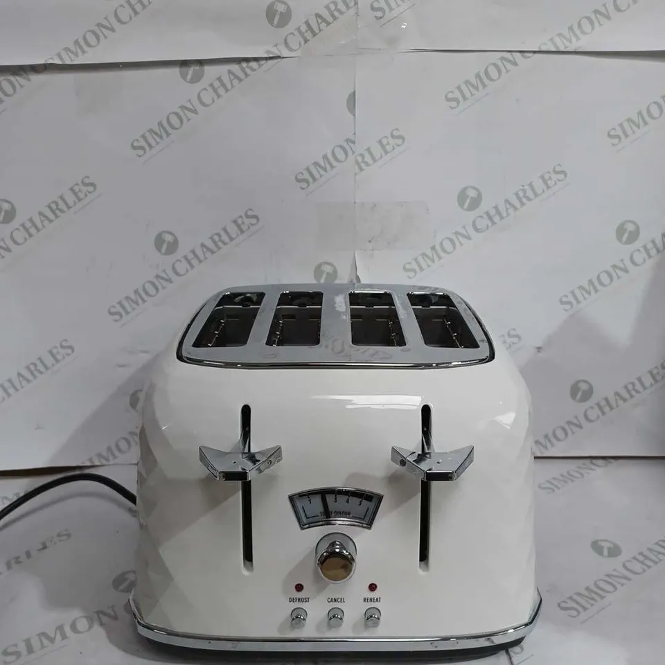 DE'LONGHI BRILLANTE CTJ4003W 4-SLICE TOASTER - WHITE