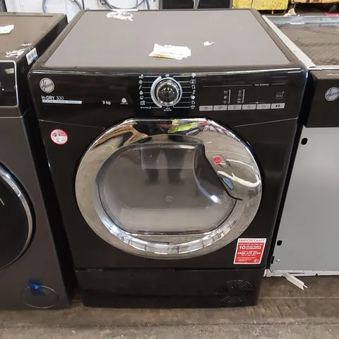 HOOVER H-DRY 300 FREESTANDING 9KG CONDENSER TUMBLE DRYER IN BLACK, MODEL: HLEC9TCEB