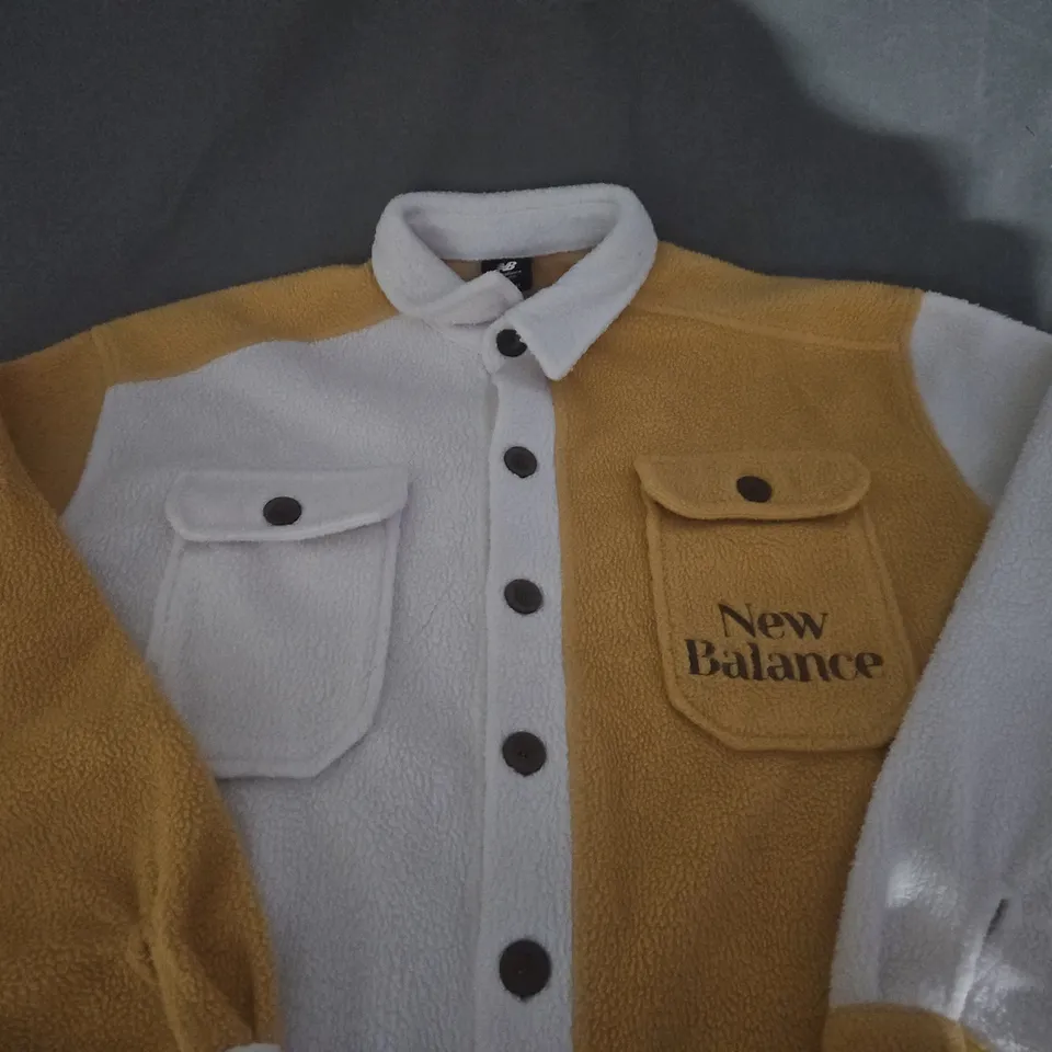 NEW BALANCE COLOUR-BLOCK FLEECE JACKET - SIZE S