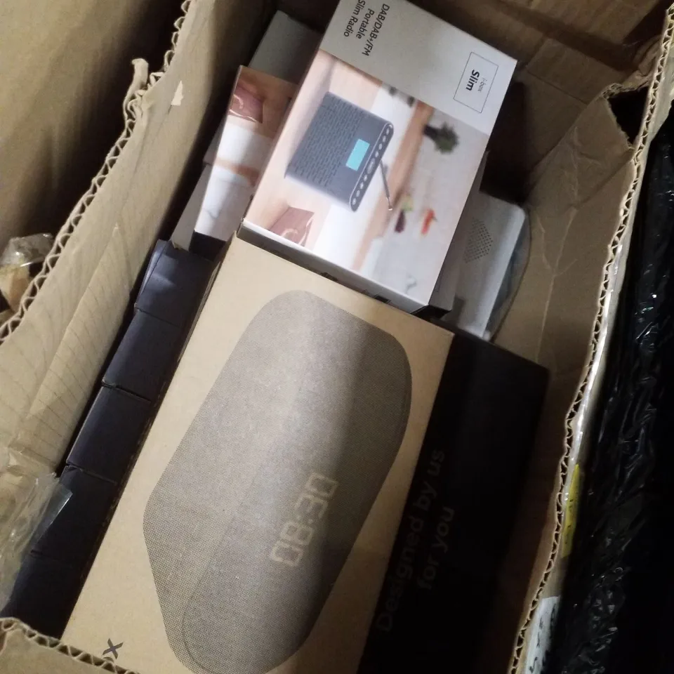 PALLET CONTAINING ASSORTED ELECTRICAL PRODUCTS INCLUDING PORTABLE RADIOS & ALARM CLOCK WITH WIRELESS CHARGING