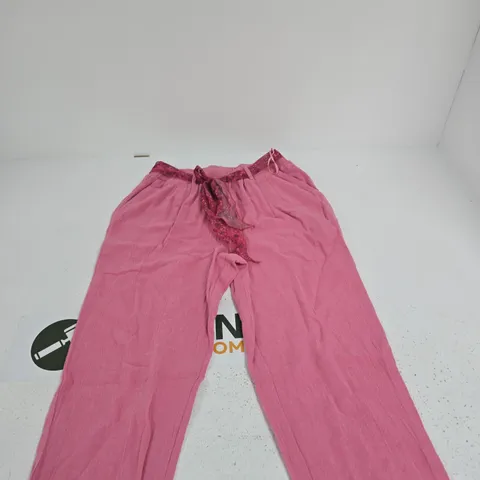 MUDFLOWER WOMEN’S PINK LOUNGE PANTS, UK 12 (EU 40, US 8)