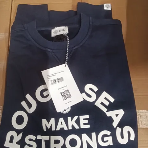 BOX OF BRASS MONKEY SWEATS - NAVY SIZE L APPROXIMATELY 4